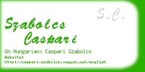 szabolcs caspari business card